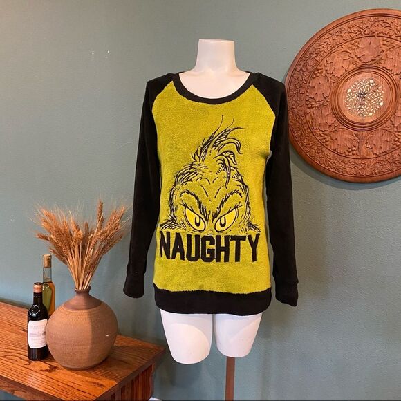 The Grinch Naughty Green Black Sweater XS - Picture 1 of 6